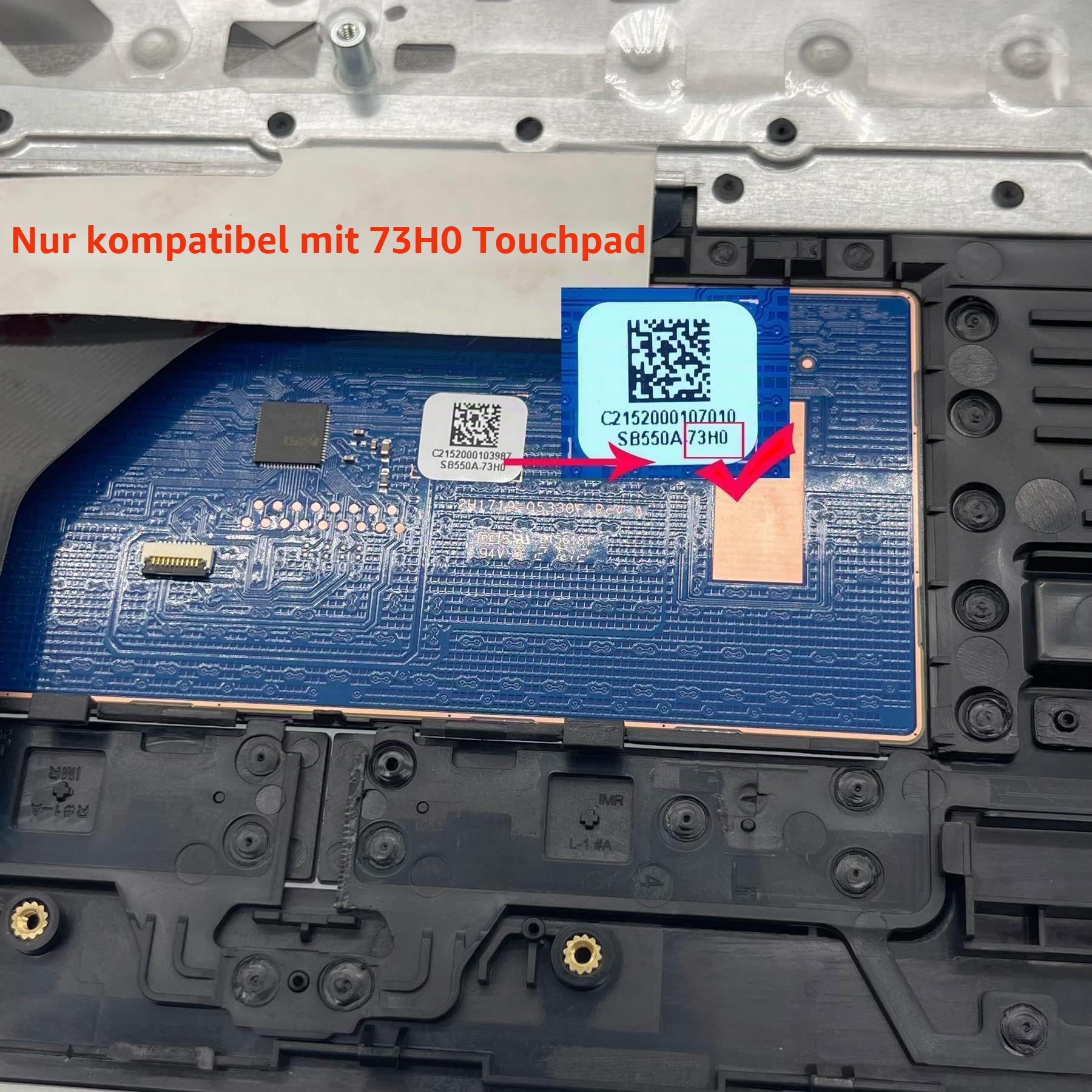 Ersatz-Obergehäuse-Handauflage für HP 17-by 17-ca 17t-by 17z-ca 17z-ca Laptop-Top-Abdeckung US-Layout Hintergrundbeleuchtung Tastatur Assembly 73H0 Touchpad L22749-001,6070B1308103 Grau