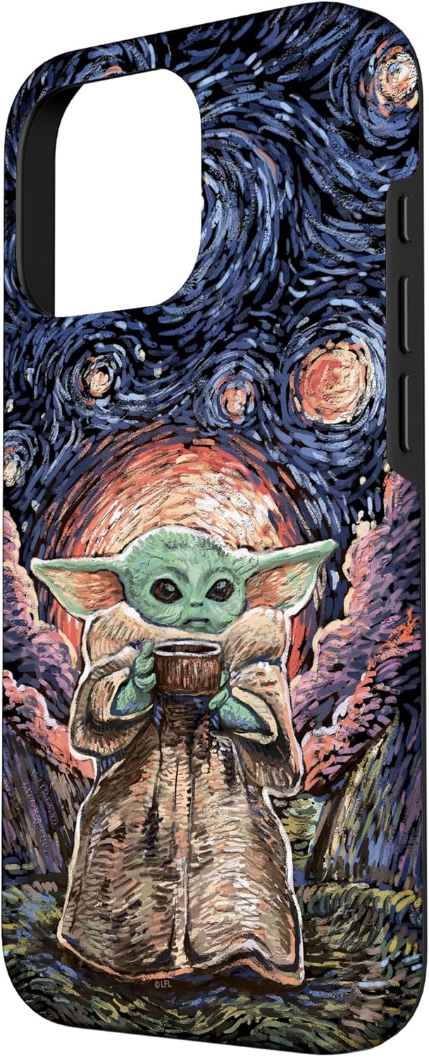 Star Wars: The Mandalorian The Child Starry Night Style Case for iPhone 16 Pro