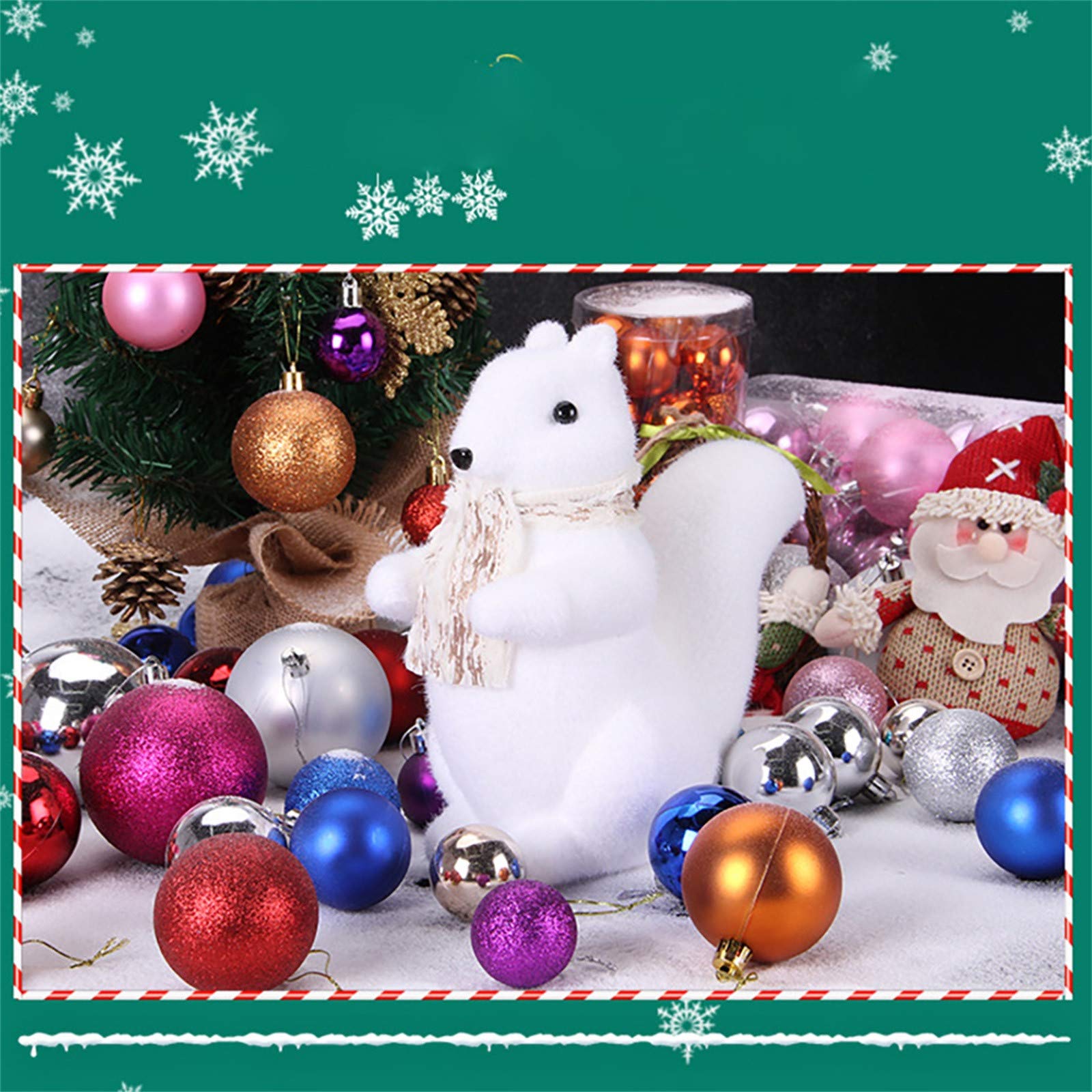 Sepkus Juego de 24 Bolas de Bolas de Navidad de plástico Transparente para decoración del hogar para cumpleaños, Navidad, Bodas, Fiestas, Festivales, Talla única (Rojo)