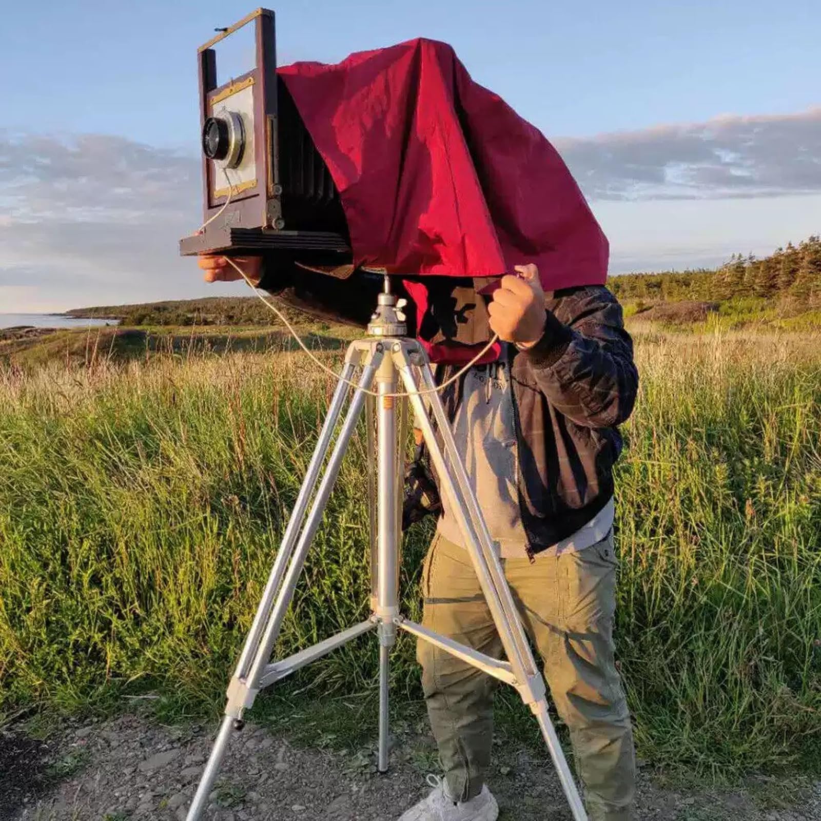 Paño de enfoque para fotografía de gran formato, tela compuesta, mejora la visualización, reduce la luz, fácil de plegar el enfoque de la cámara