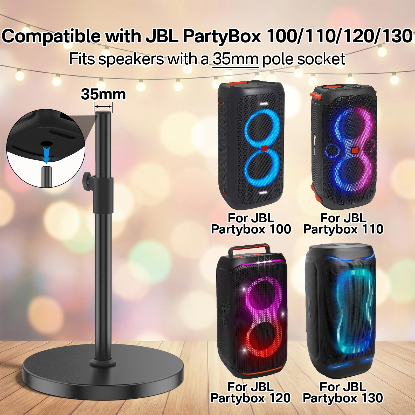 Amazon.com: Floor Speaker Stand for JBL PartyBox 100/110/120/130