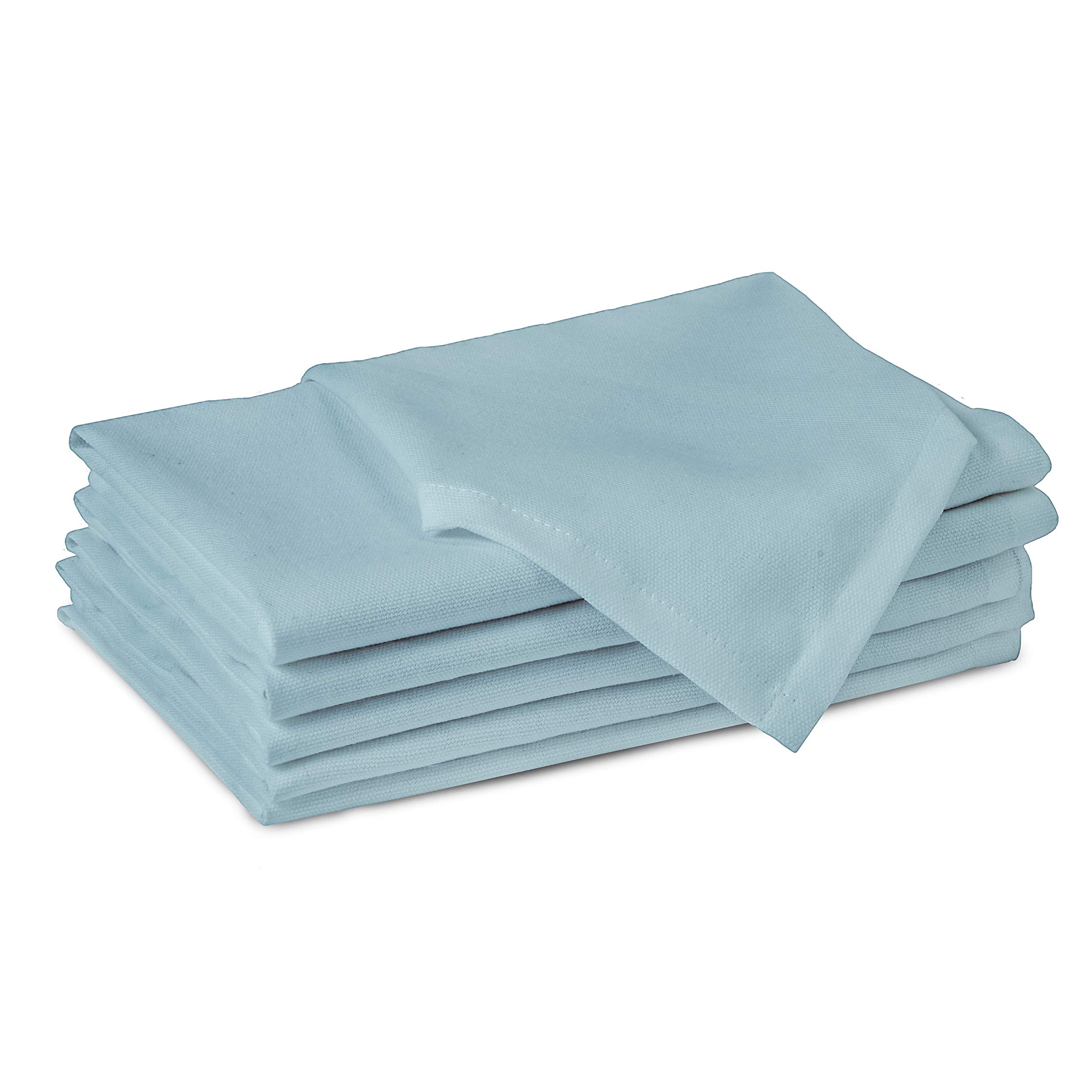 Encasa XO Cotton Cloth Napkins | Set of 6 | Size 17"x17" | Ice Blue Solid Color | Machine Washable (B07MD7KZTS) Amazon Price History, Amazon Price Tracker