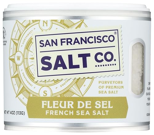 San Francisco Salt Co. Fleur De Sel - Sal marina francesa - Caja de 6-4 onzas