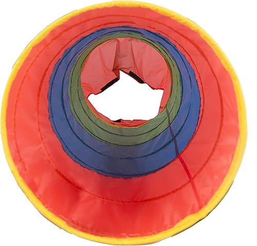 Vista 26 de Pacific Play Tents 41410 - Túnel de gateo Galaxy de 6 pies para niños con estrellas que brillan en la oscuridad Rojo, amarillo