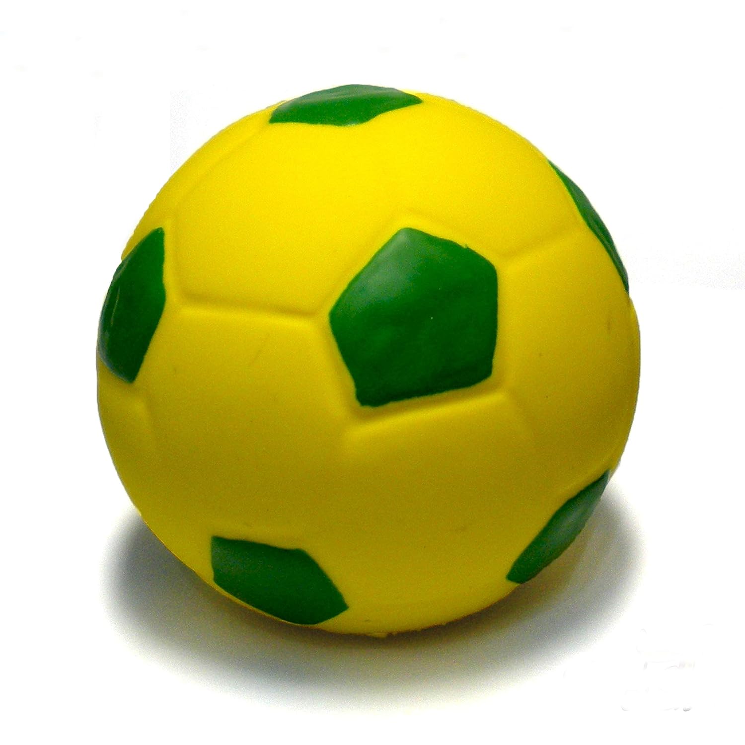 Soccer Latex Ball Dog Toy Yellow with Green