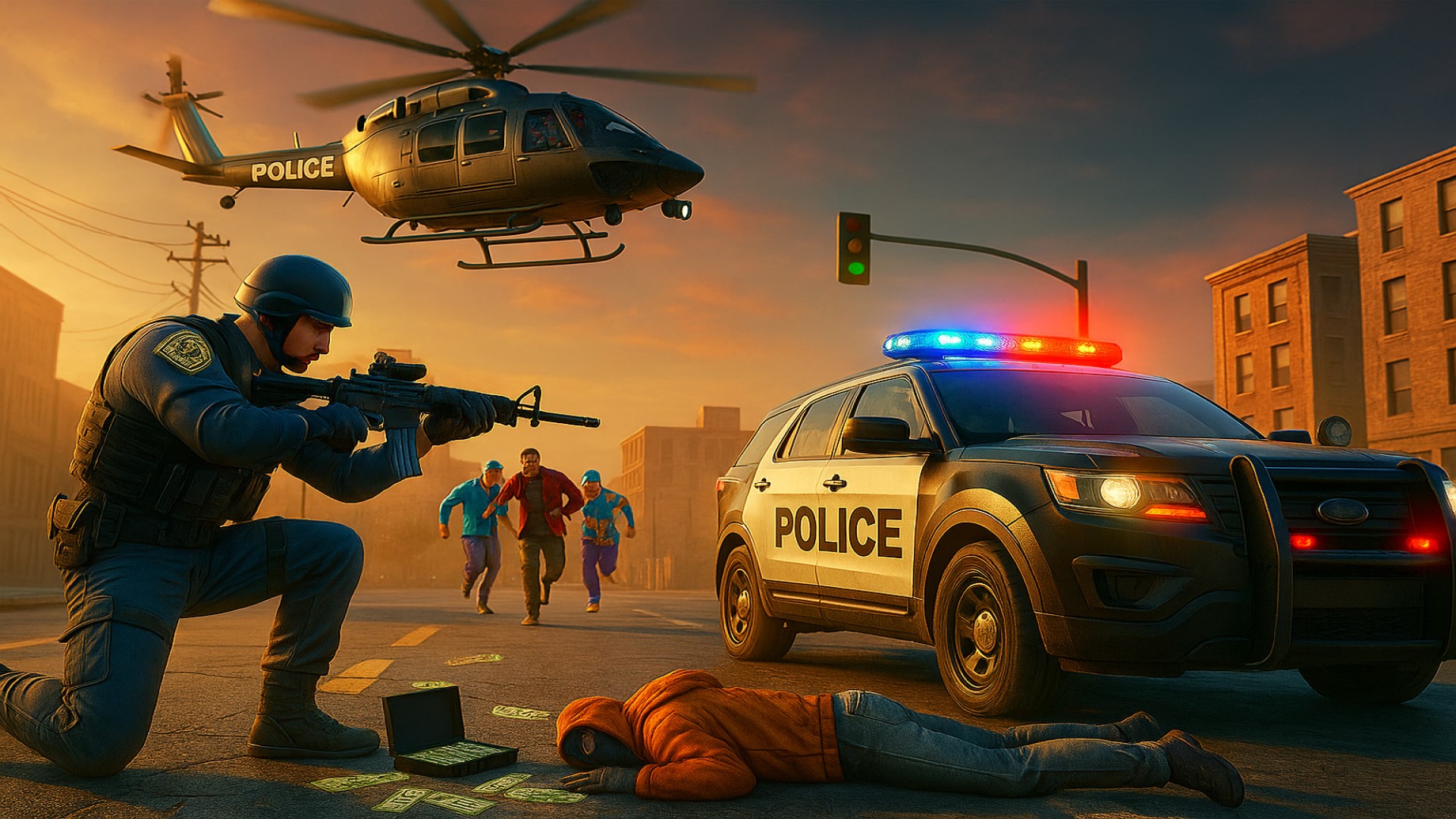 Police Car Racing: US Car Police Chase 3D Game & City Crime Patrol ...