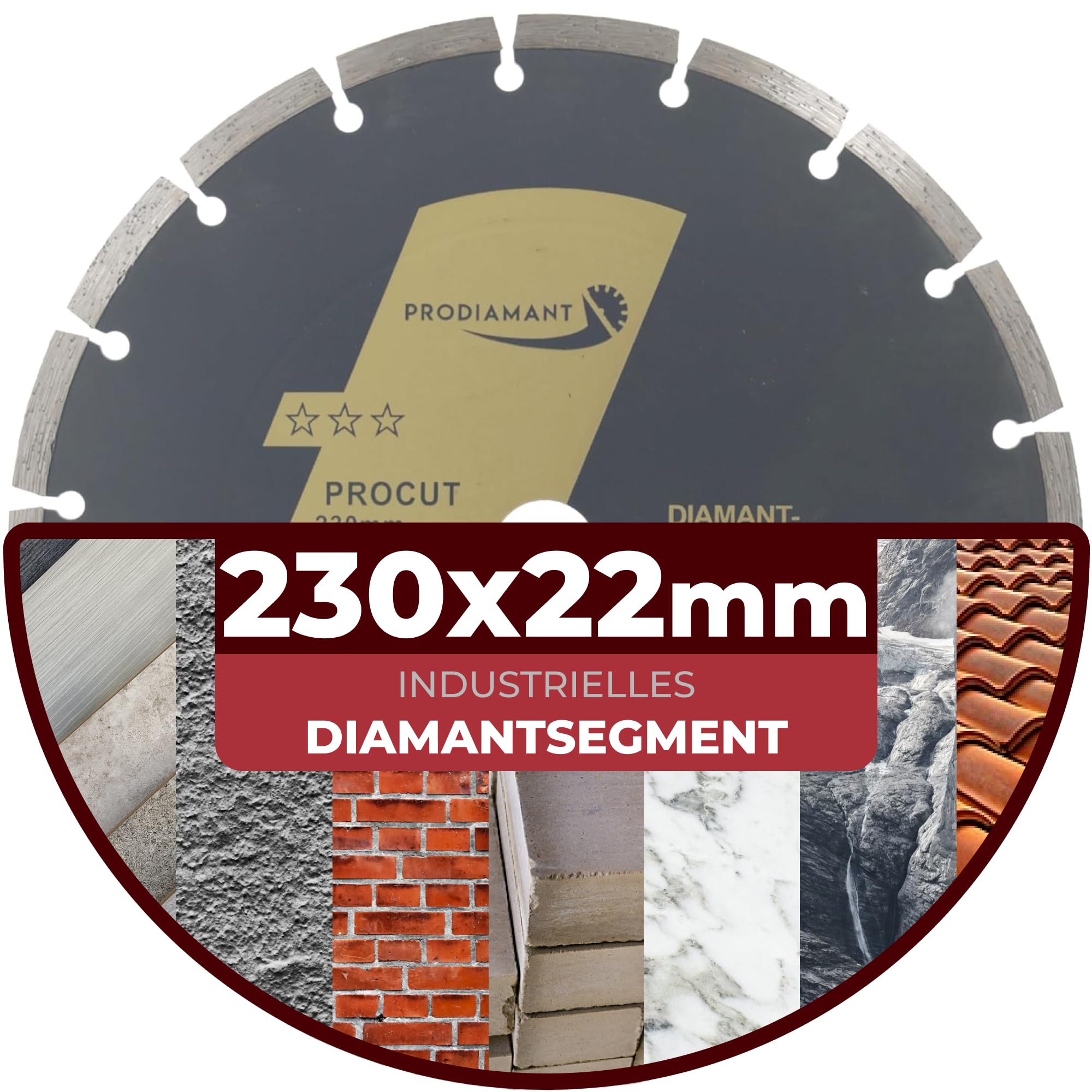 PRODIAMANT Premium Diamanttrennscheibe Set 2x 230mm universal Trennscheibe für Stein, Beton, Granit, Mauerwerk, Ziegel Zubehör Winkelschleifer