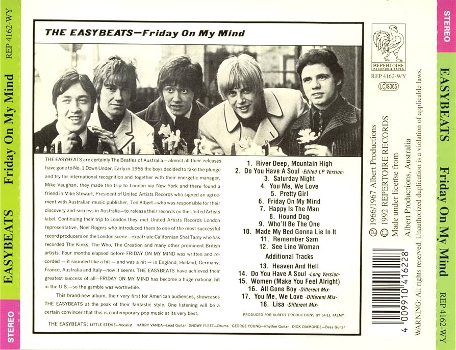 激レア日本盤　イージー・ビート Friday On My Mind Amazon.co.jp: Friday on My Mind: ミュージック