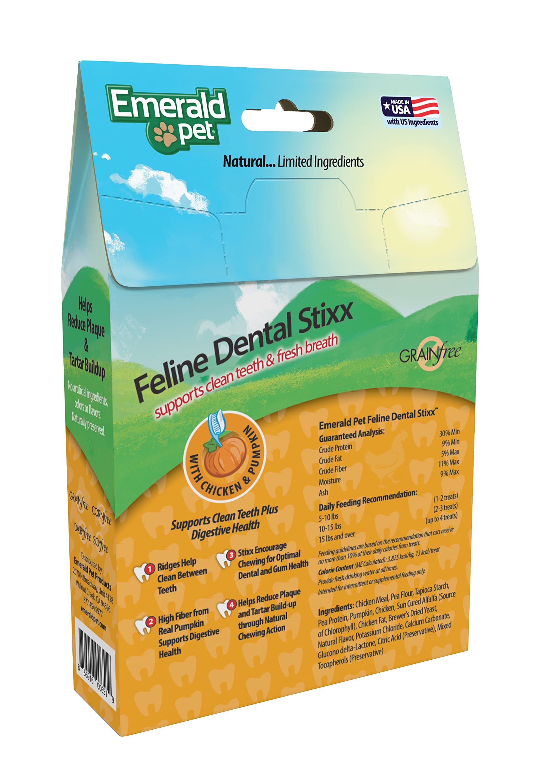 Emerald Pet, Leckerlis für Katzen, Rezept für Hühnchen und Kürbis, 90 ml