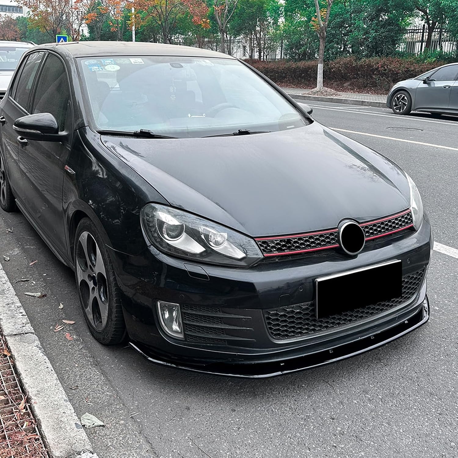 Front Lower Spoiler Lip Splitter for VW Golf 6 MK6 GTI 2008-2012 Black