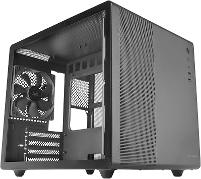 Mars Gaming MC-MPRO Black, Professional Compact Micro-ATX Case, Full Side Window Tempered Glass, 3x 120mm Fans, Full Mesh Side Panel
