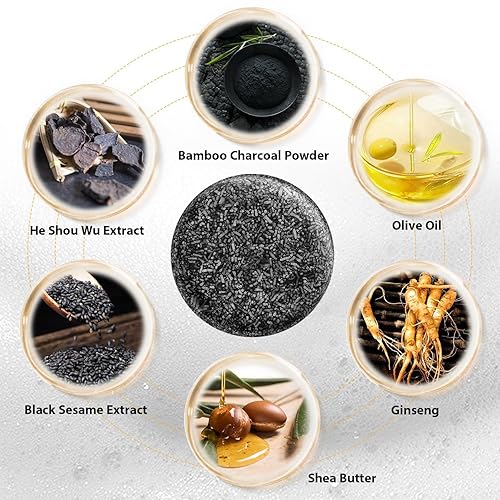 Miniatura 6 de Barra inversa de pelo gris, barra inversa gris melena para jabón de champú unisex (2PCS)