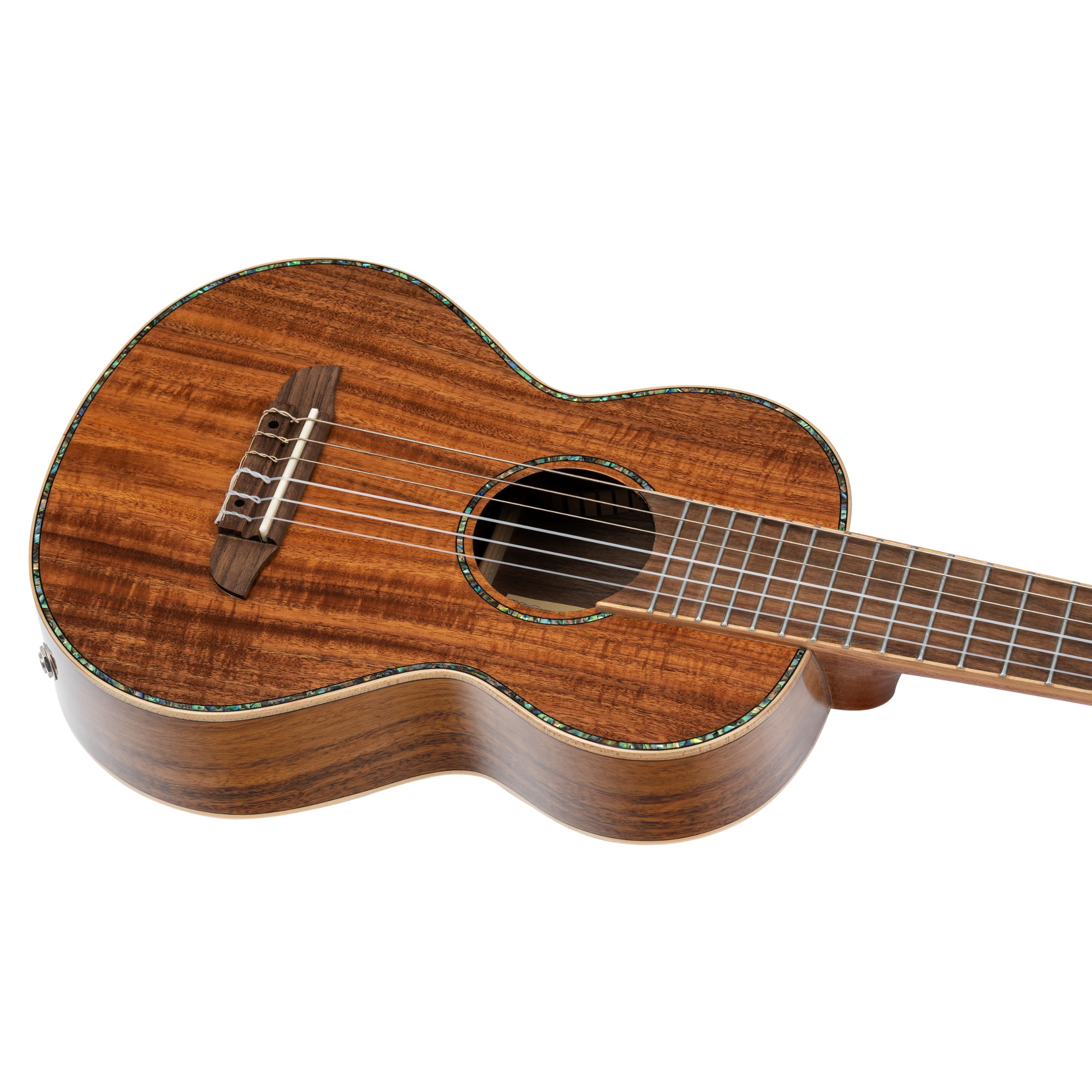 Ortega Guitars Travel Guitar Electro-Acoustic – Seria Mini Travel – Lita Akacja, Wykończenie Naturalne Połysk (RGLE18ACA)