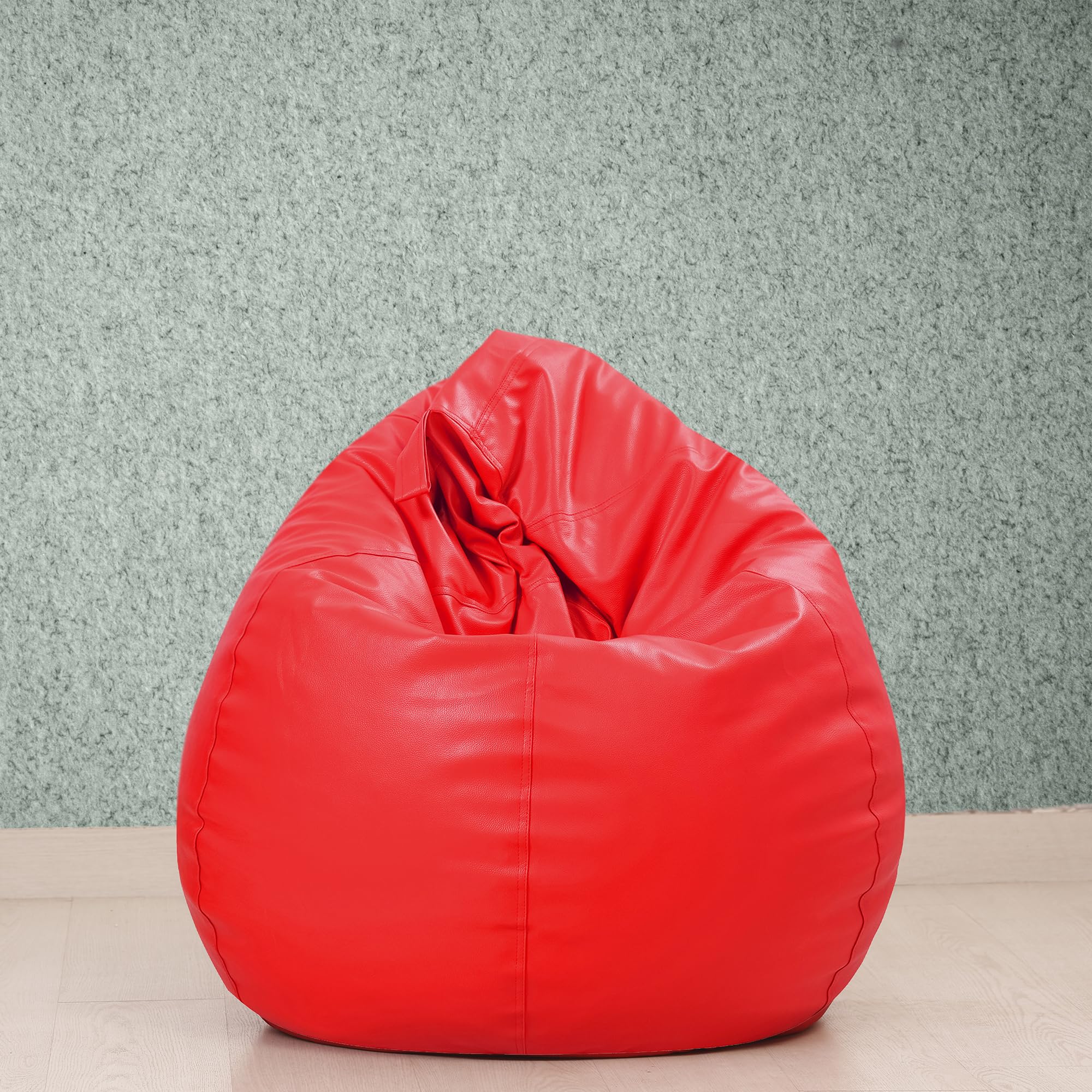Couchette� Teardrop Bean Bag Cover XXXL � Red Faux Leather � Stillo Oversized Refillable Beanbag Chair (Cover Only, Without Beans)