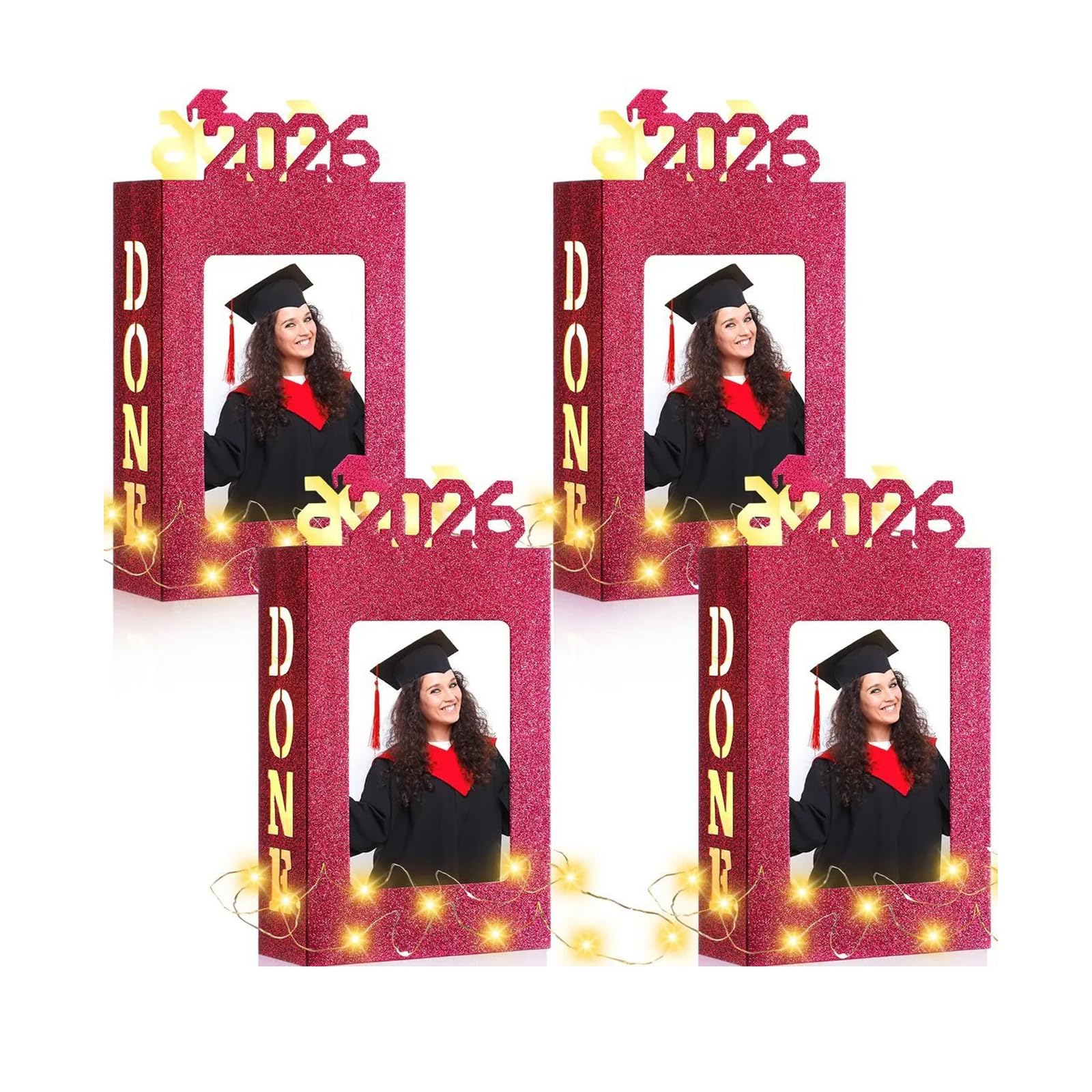 Limtula Desktop Picture Holder Stand PET Graduation Picture Photo Display Box for Commemorating Achievements and Special Event Landmark Celebration Display Box