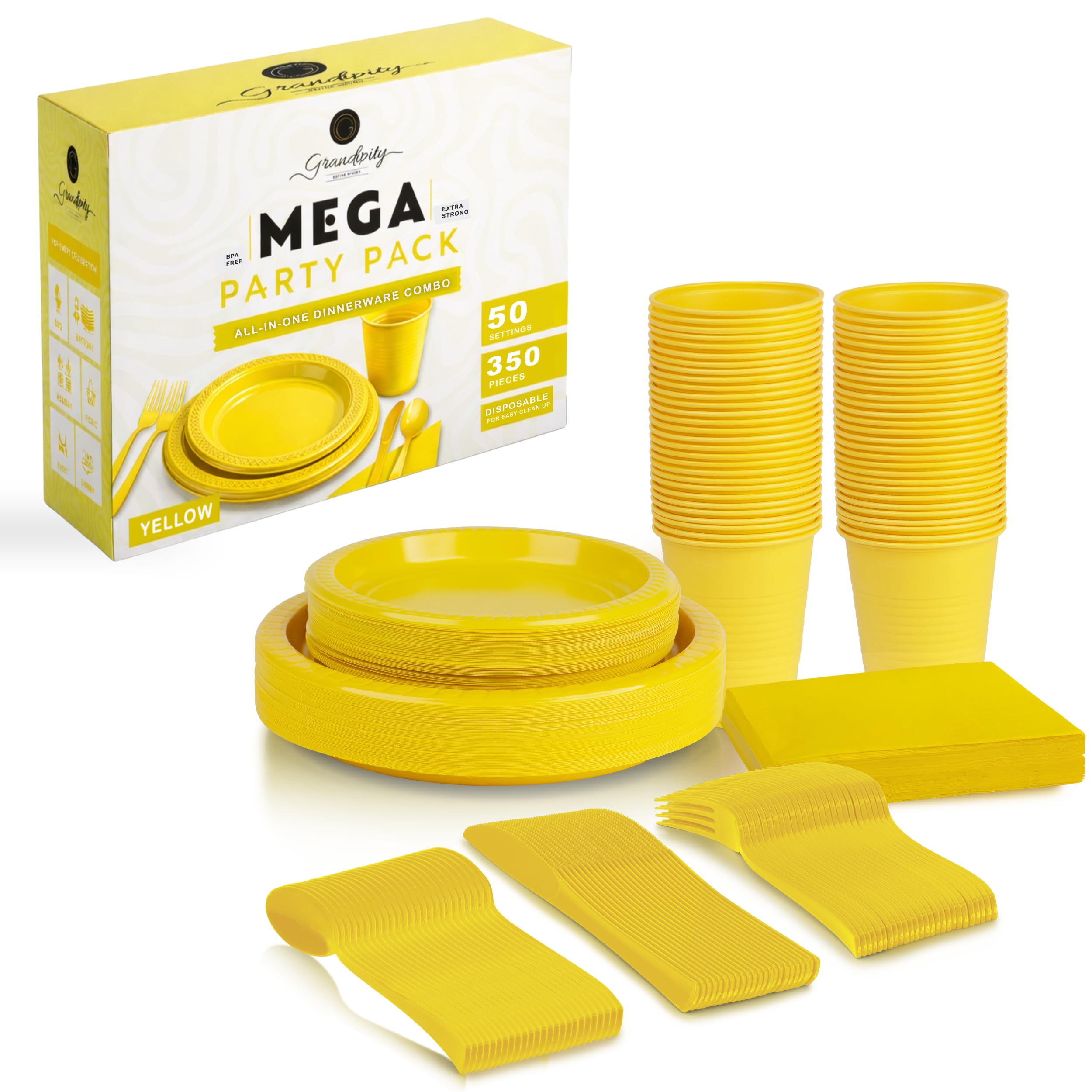 Grandipity Disposable Dinnerware Sets - 720 Piece -31