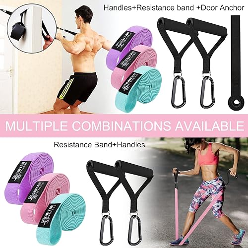Miniatura 2 de Long Resistance Bands for Working Out, Fabric Resistance Bands for Working Out Women, Loop Bands for Exercise Stretch Bands for Exercise Bands
