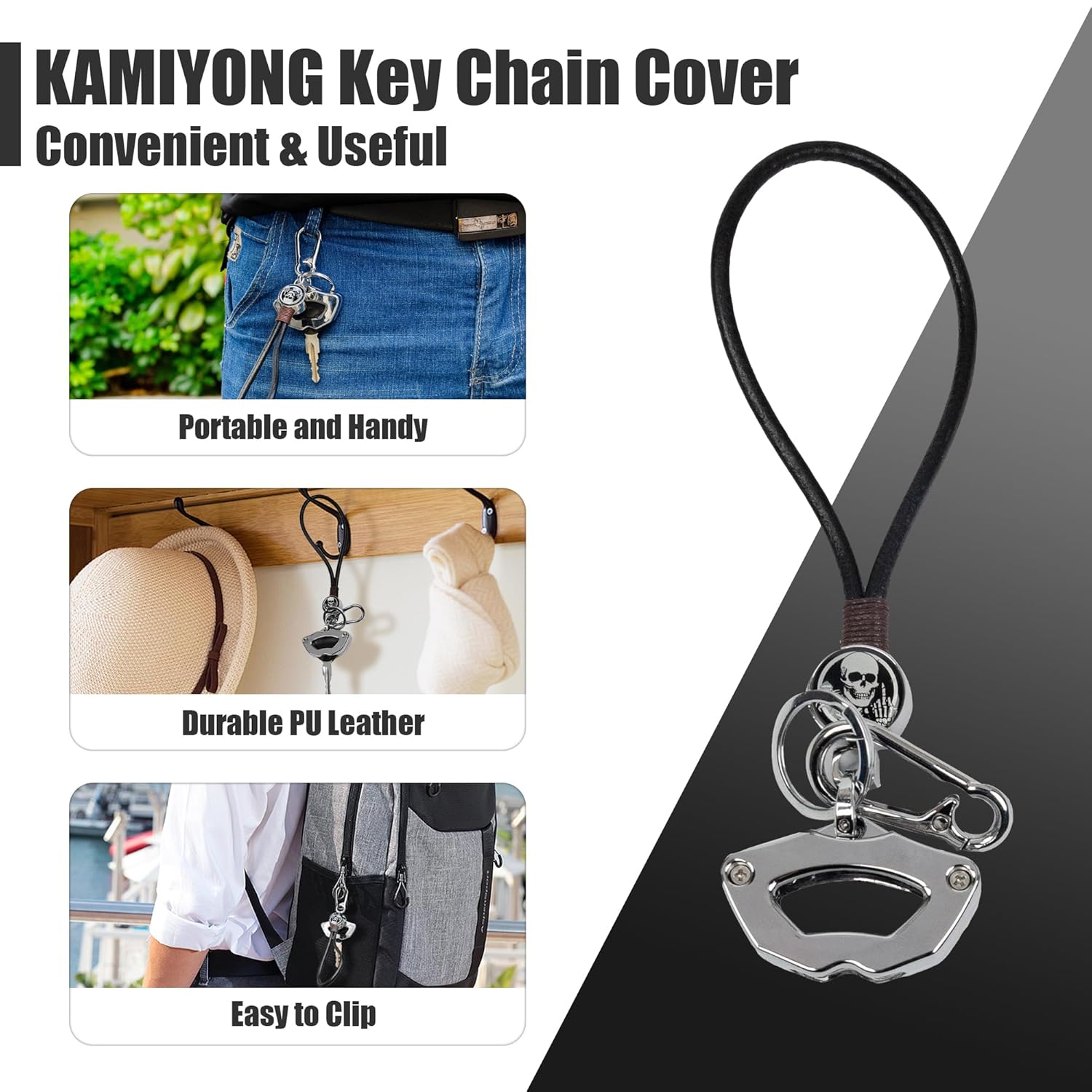 Aluminum Ignition Lock Cylinder Ring Trim Cover for Spyder, Key Holder Keychain Case for Can-Am Spyder 2008-2024