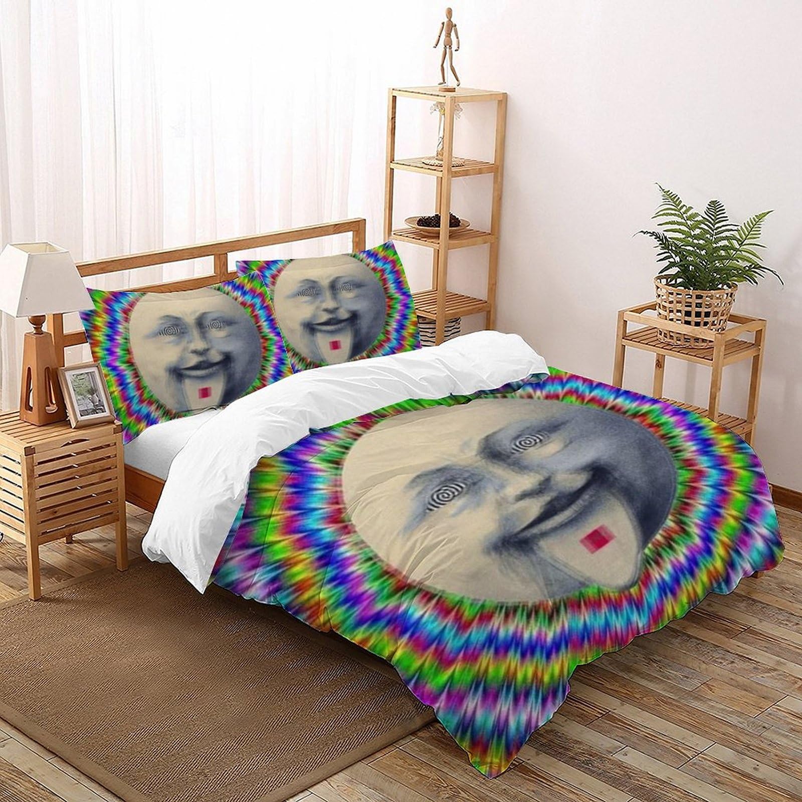 Housse de couette double microfibre 3D fini le linge de lit difficile à repasser
