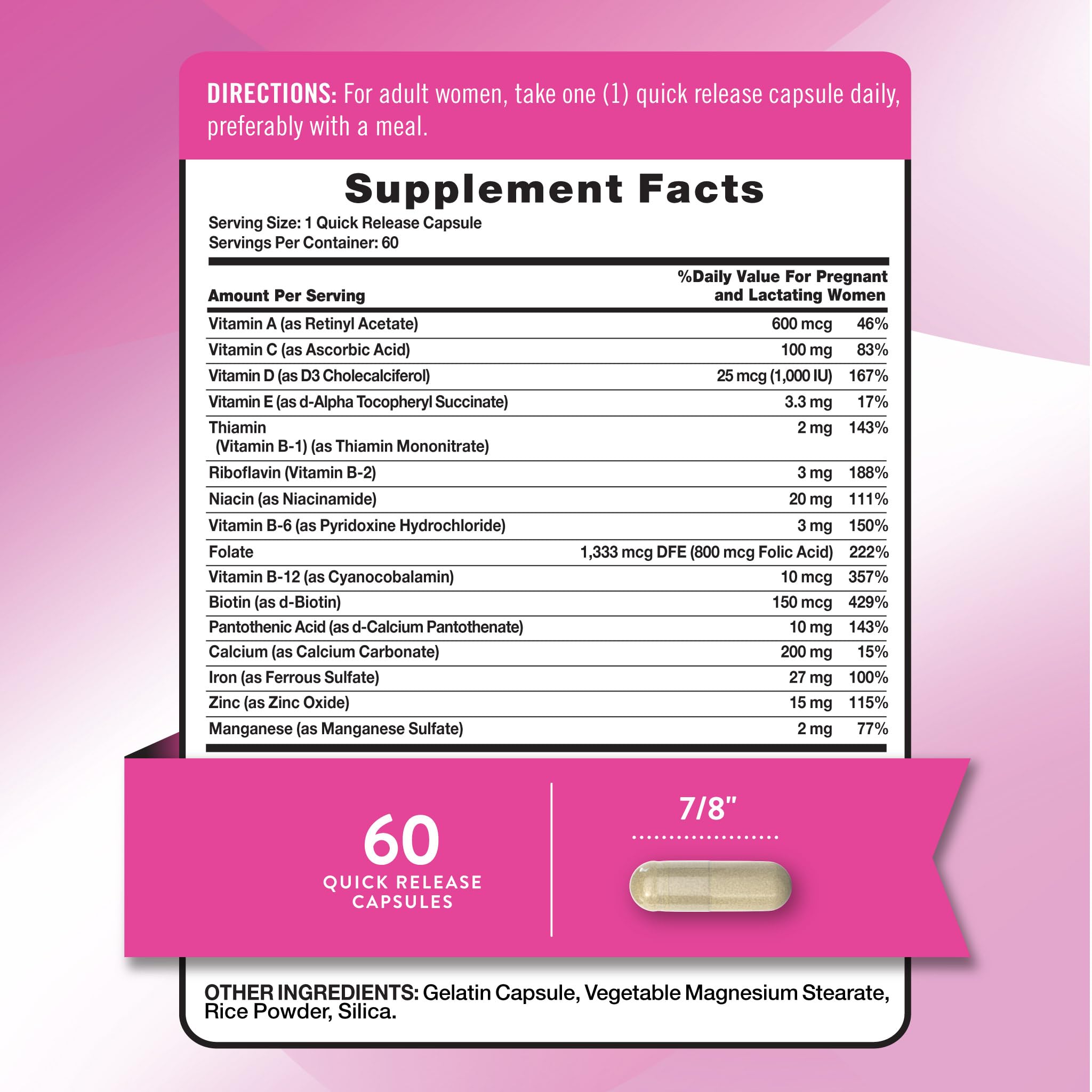 Nature's Truth Prenatal Vitamins with Folic Acid | 60 Capsules — Amazon image 2
