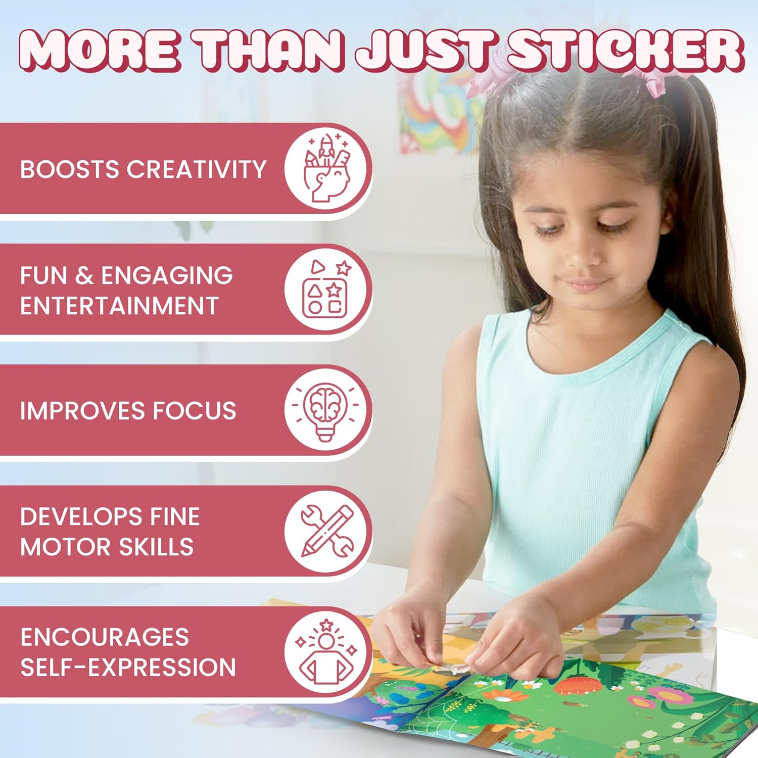 Sticker Playbook - Bug Adventures, Interactive Sticker Book for Kids Ages 3-10, 40+ Adorable Insect Stickers, Fun Learning Activities, Kids Easter Basket Stuffers, Gift for Creative Play