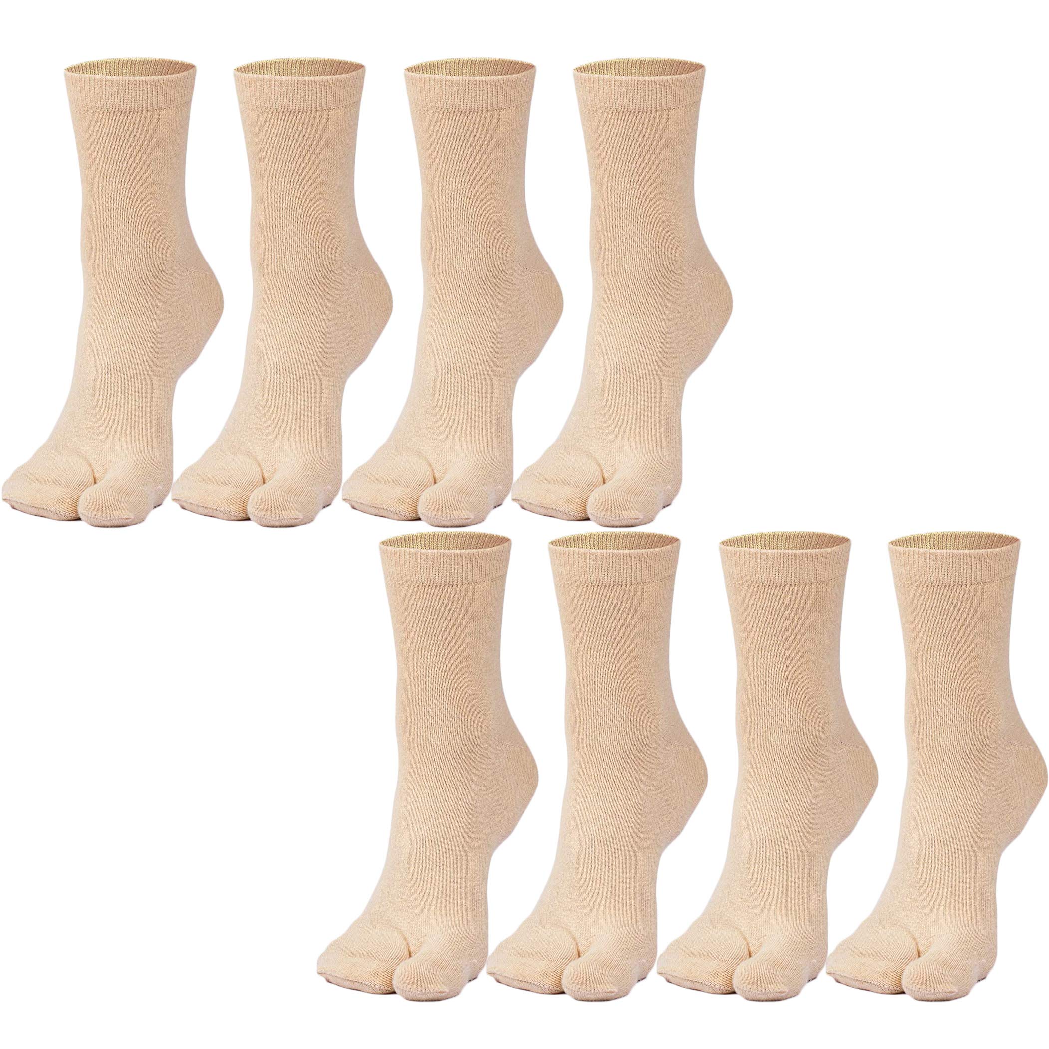 cotson ;lasting wear in every pair Women Cotton Ankle Length Toe Socks, Thumb Socks, (Skin, Pack of 8 Pairs)-picture-10