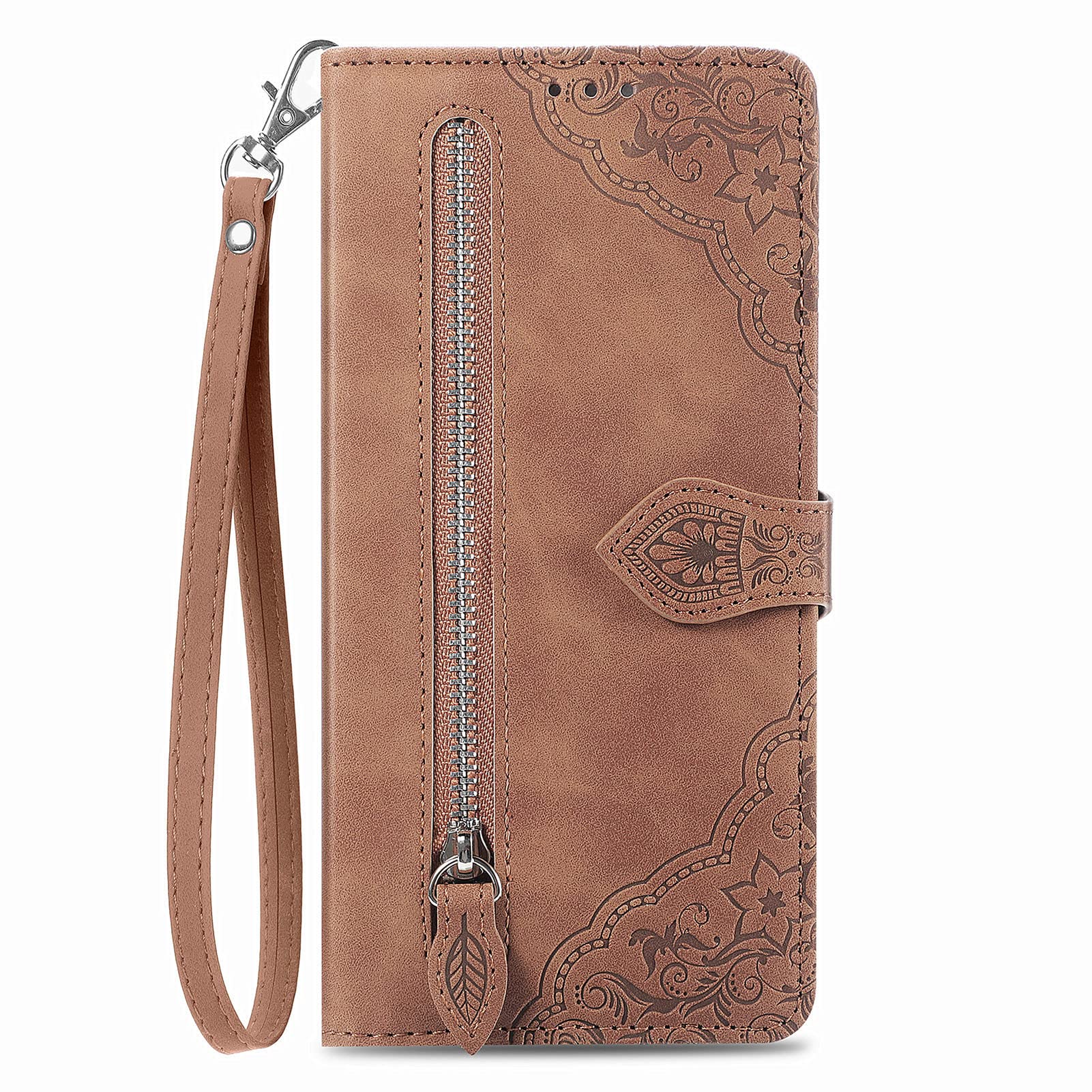 Funda Libro Fertuo Para Honor 400 Lite 5G - Carcasa Con Ranuras Para Tarjetas, Soporte Y Cierre Magnético. Diseño Mandala En Oro Rosa. ¡Protege Y Lleva Tu Móvil Con Estilo!
