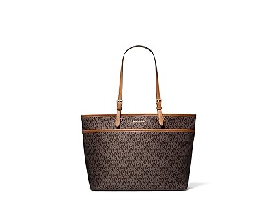 MICHAEL Michael Kors Winston Large Top Zip Function Tote Tote Handbags Brown/Acorn, Nylon/Polyester