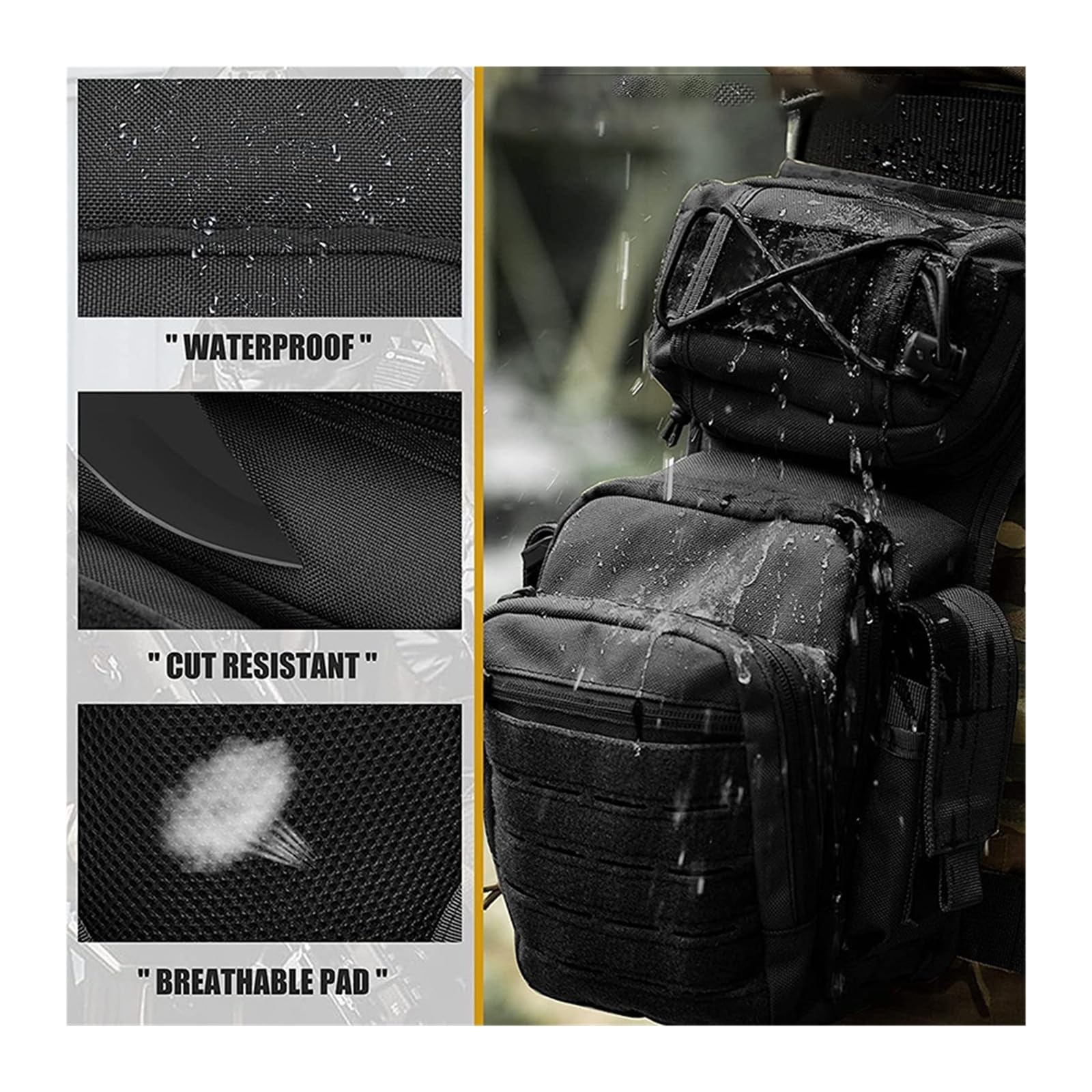 Generico Borsa da Gamba - Marsupio Multifunzionale in Nylon per Moto e Sport