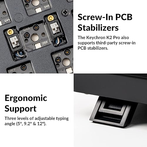 Miniatura 7 de Keychron Teclado mecánico K2 Pro con retroiluminación blanca K Pro Interruptor rojo - Negro