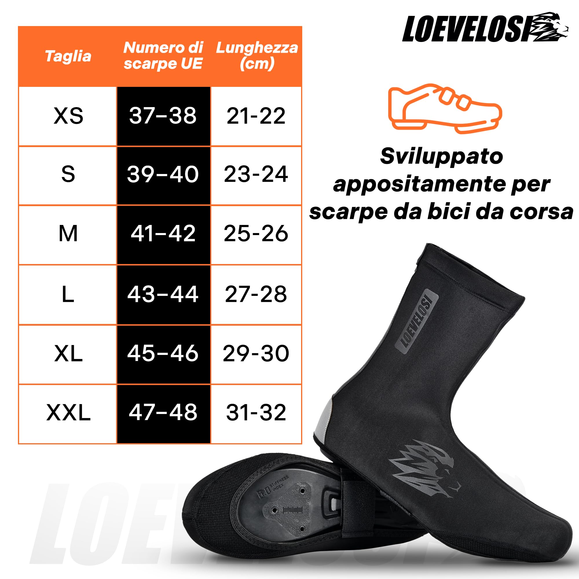 Copriscarpe per bici da corsa, in neoprene, impermeabile, antivento, invernali, per bici da corsa, protezione antipioggia, copriscarpe riflettenti