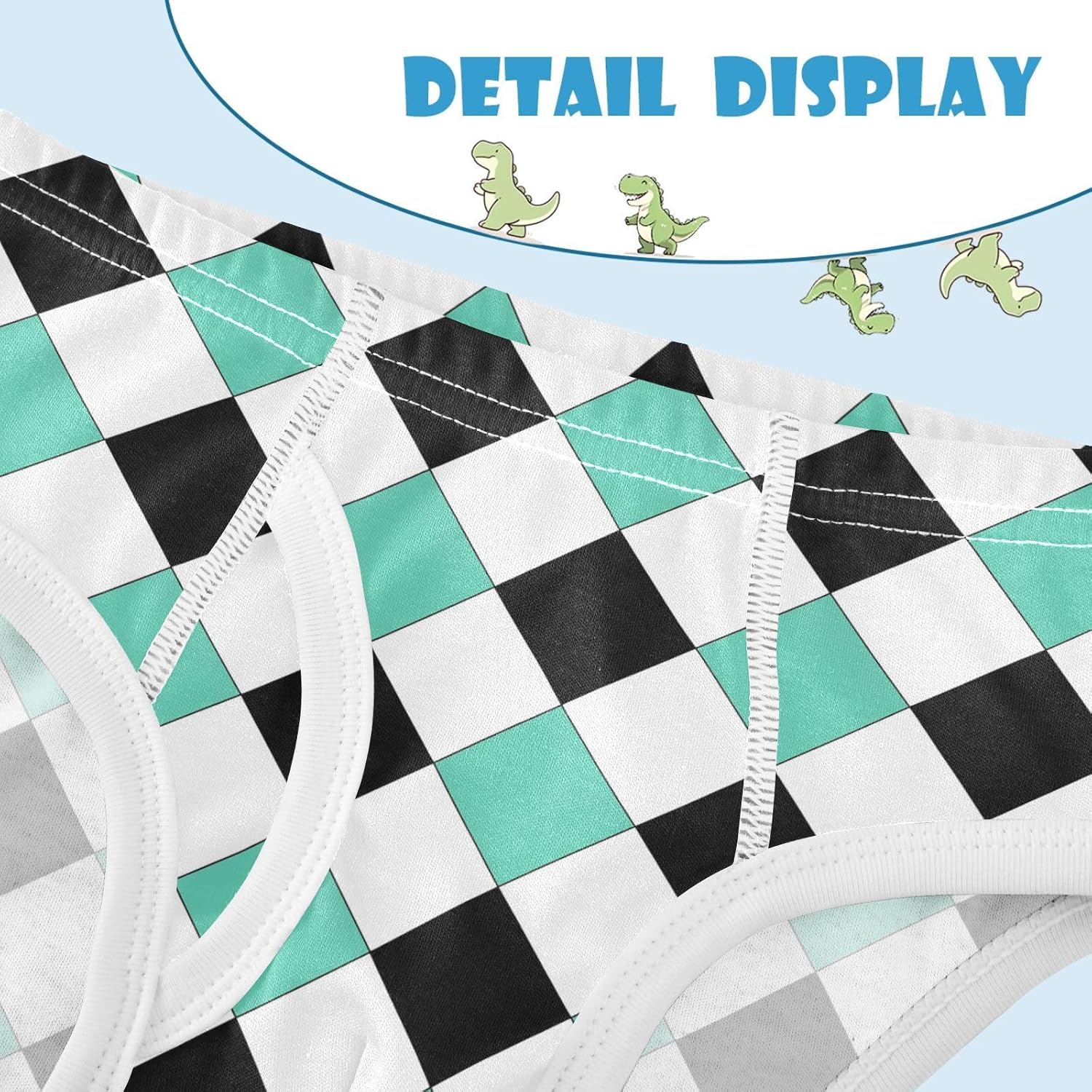 visesunny Boys Potty Training Underwear Green Black Line Plaid Breathe Cotton Briefs Size 2T-8Y for Toddler