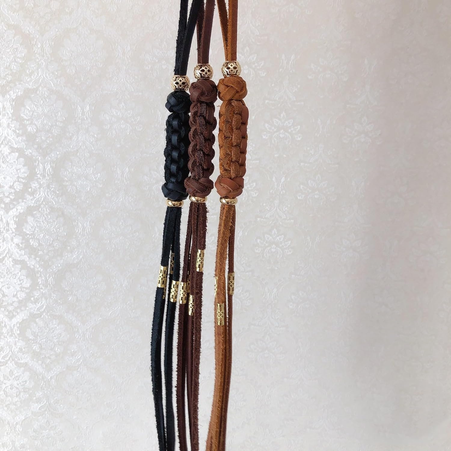 Leather Tassel Braided Rope EDC Bead DIY keychain Paracord Keychain Bead,Lanyard Bead,Brass Charms