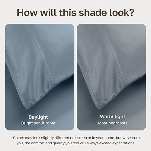 Miniatura 4 de Juego de sábanas tamaño King de 100% algodón egipcio California Design Den - Certificado de lujo auténtico, sábanas de satén suaves y duraderas,