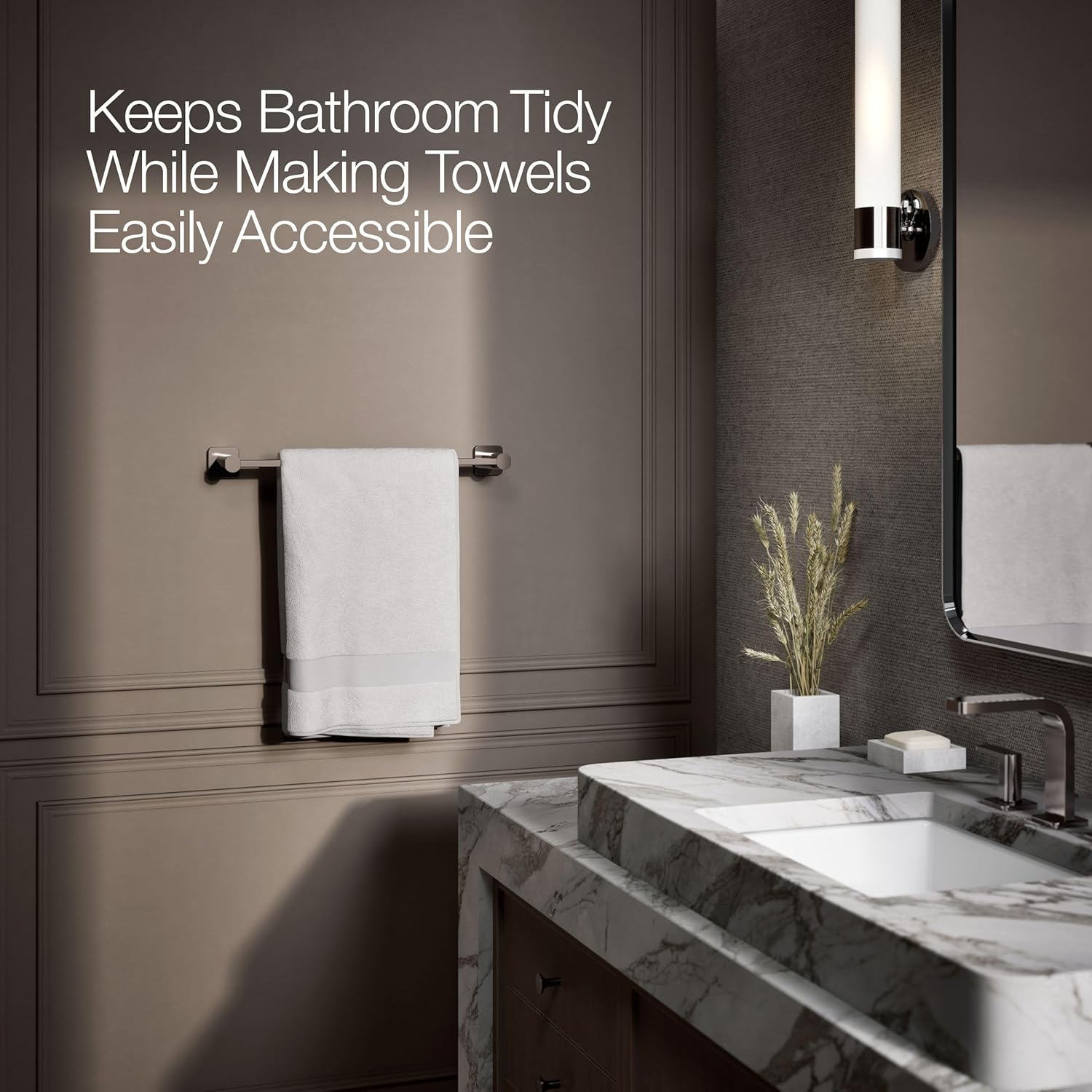 Kohler 23524-TT Parallel® 18" Towel bar, Vibrant Titanium