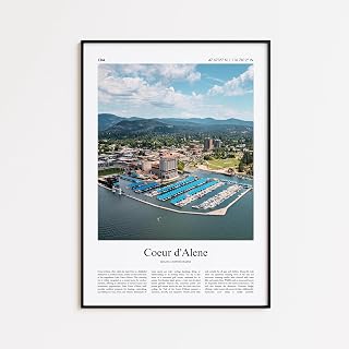 Coeur d'Alene Color Print, Coeur d'Alene Real Photo Poster, Coeur d'Alene Travel Poster, Idaho, United States, USA, Wall Art Print