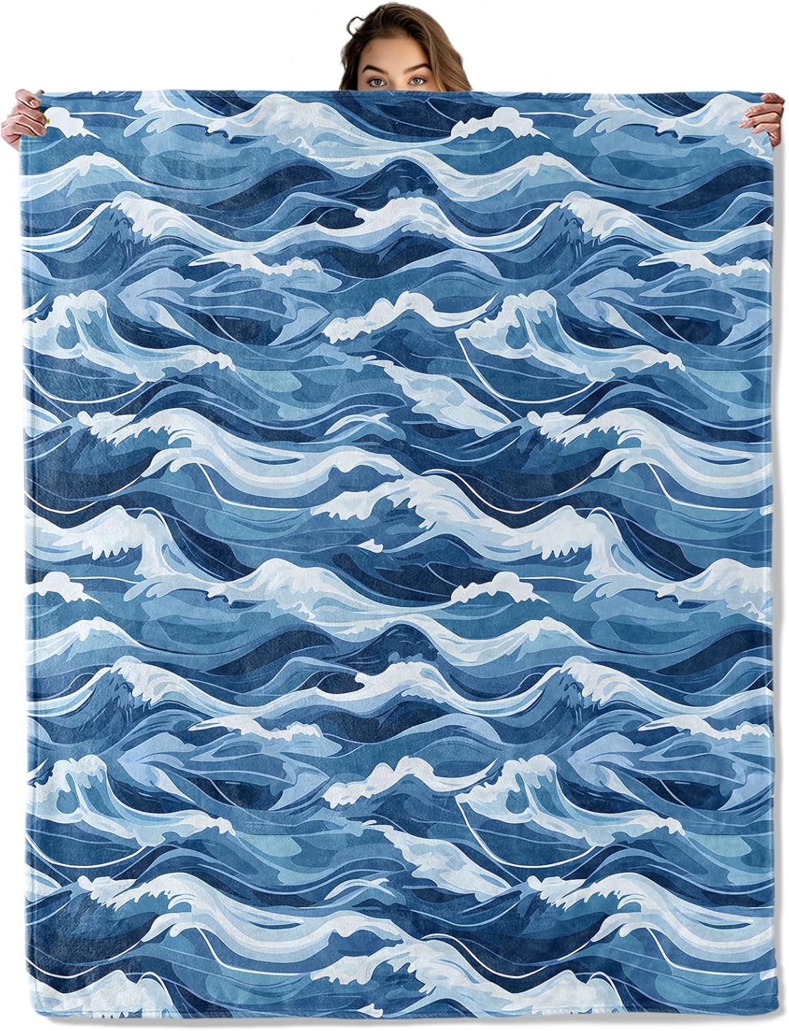 Mexican Day of The Dead Blanket 60x80 in, Flannel Throw Blankets for Travel Camping Sofa Living Room Decor, Lightweight Cozy Soft Fuzzy Gifts for Women Adults Kids