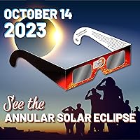 Vista 5 de Rainbow Symphony Gafas de eclipse solar, certificado CE e ISO, seguras para visión directa del sol, fabricadas en Estados Unidos, paquete de 25