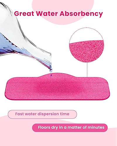 Miniatura 4 de Schenley Paquete de 6 almohadillas de microfibra para limpiador de trapeador de vapor Hestia almohadillas de repuesto lavables y reutilizables