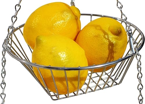 Miniatura 3 de HomeEssentials - Canasta colgante de alambre, 3 niveles