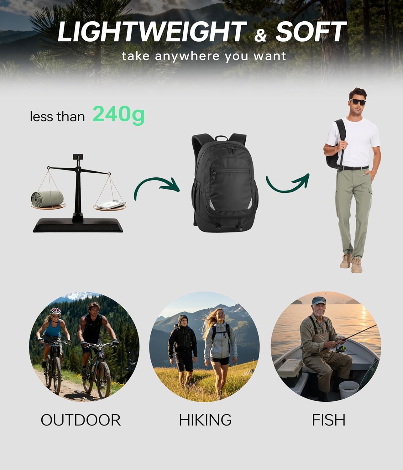 NATUVENIX Hiking Pants Men Lightweight Travel Pants for Men Quick Dry Mens Fishing Pants Water Resistant Cargo Work Pants - Image 7