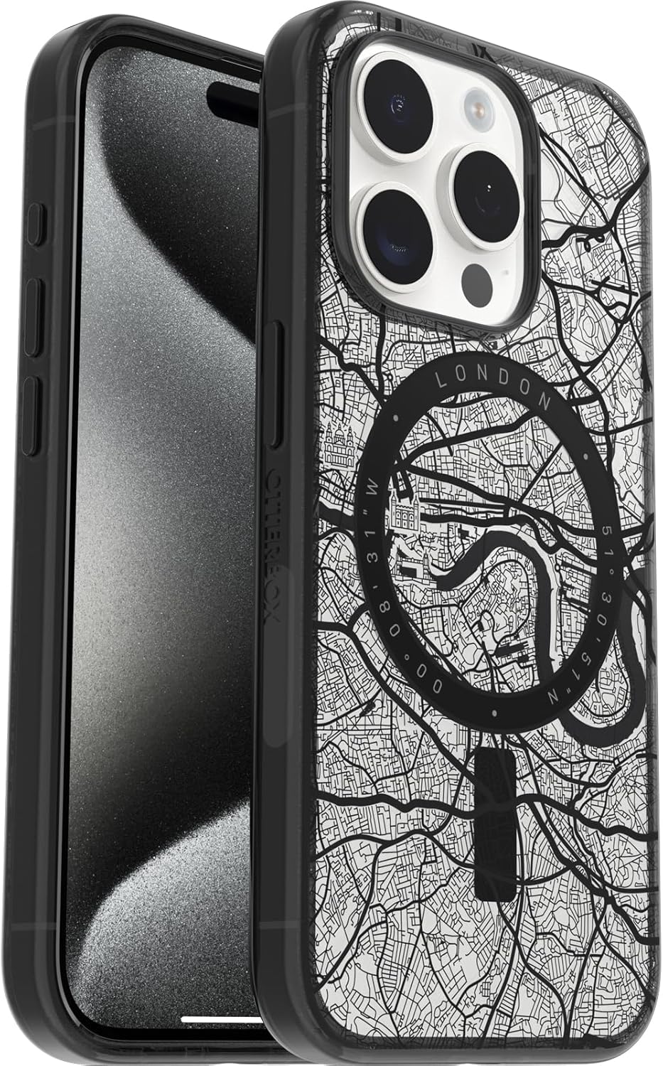 OtterBox Clear case with Colorful Grip Edge case for iPhone 15 Pro - London (Black) - Image 5