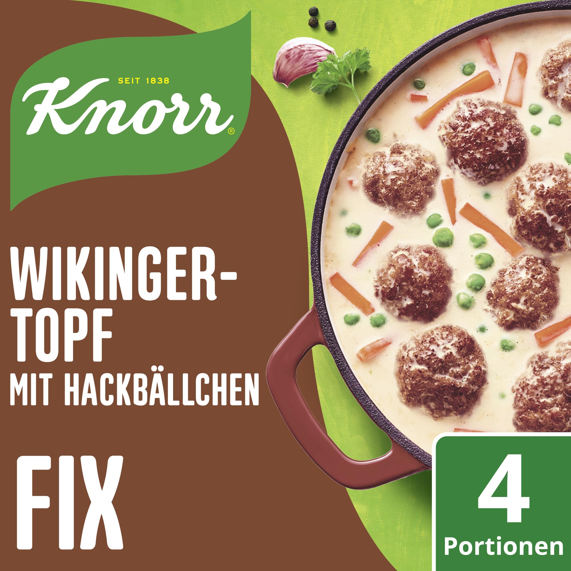 Knorr Fix Würzmischung Wikingertopf mit Hackbällchen für ein leckeres Gericht mit Hackfleisch ohne geschmacksverstärkende Zusatzstoffe 23x 30 g