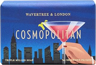 Wavertree & London Cosmopolitan Scented Natural Soap Bar, 7oz Moisturizing French Triple Milled Soap Bar for Women & Men