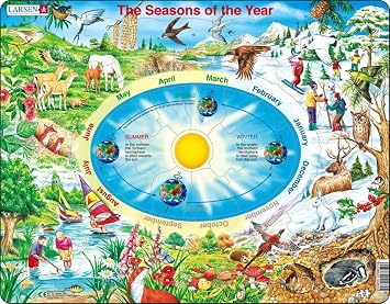 Larsen Puzzles Seasons of the Year 44 Piece Childrens Educational Jigsaw Puzzle