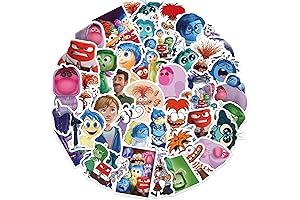 Cartoon Stickers for Kids: 50Pcs Inside Out Stickers for Kids Movie Sticker Packs