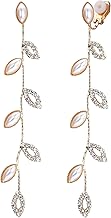 Adramata Clip on Earrings with Pearls for Women Drop Earrings Clip Earrings Silver Pearl Earrings Fancy Earrings Non-Piercing