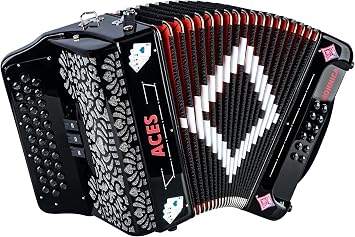 Hohner ACES II 34-Button Accordion with 3 Registers, Black, FBbEb
