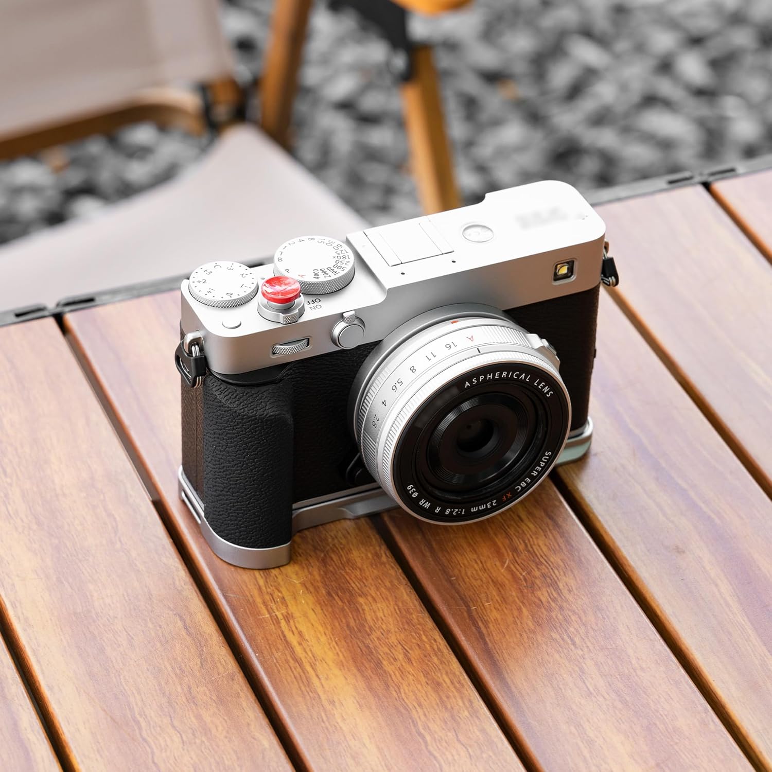 X-E5 L-Shape Hand Grip with Shutter Button for Fuji Fujifilm XE5 XE-5 Handgrip Handle Compatible with Peak Design Capture Camera Clip, Built-in SD Card Slot & Arca Quick Release Design - Black(NO SD) - Image 9