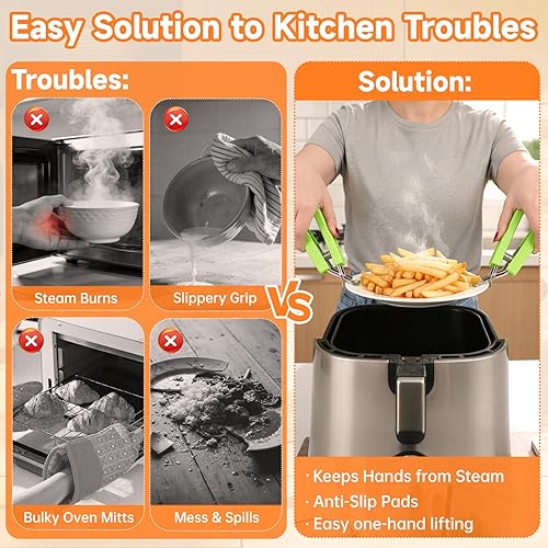 Miniatura 7 de Topoko - Vaporera para vegetales 100% de acero inoxidable, colador para pasta, cesta plegable para diversos tamaños de recipientes